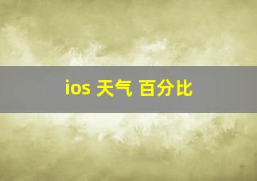 ios 天气 百分比